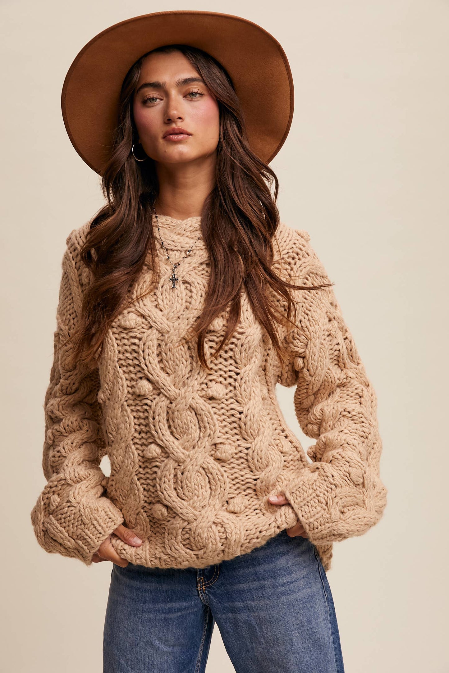 Chunky Cable Knit Sweater
