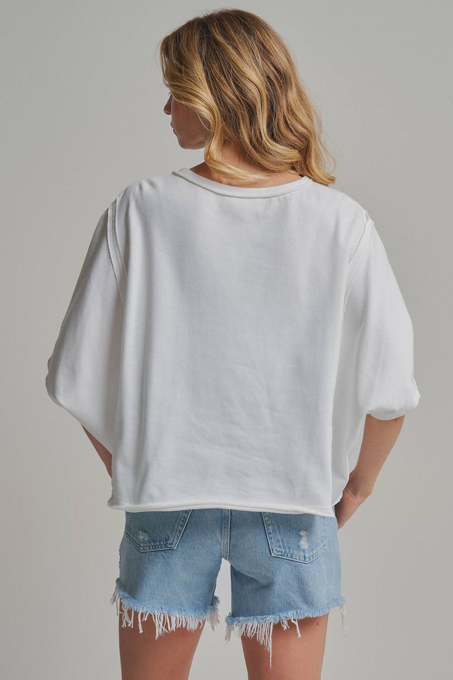TOUCHDOWN LETTER PATCH GAMEDAY KNIT TOP