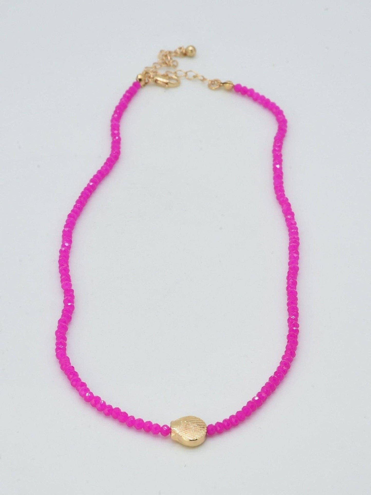 Beaded Shell Pendant Necklace