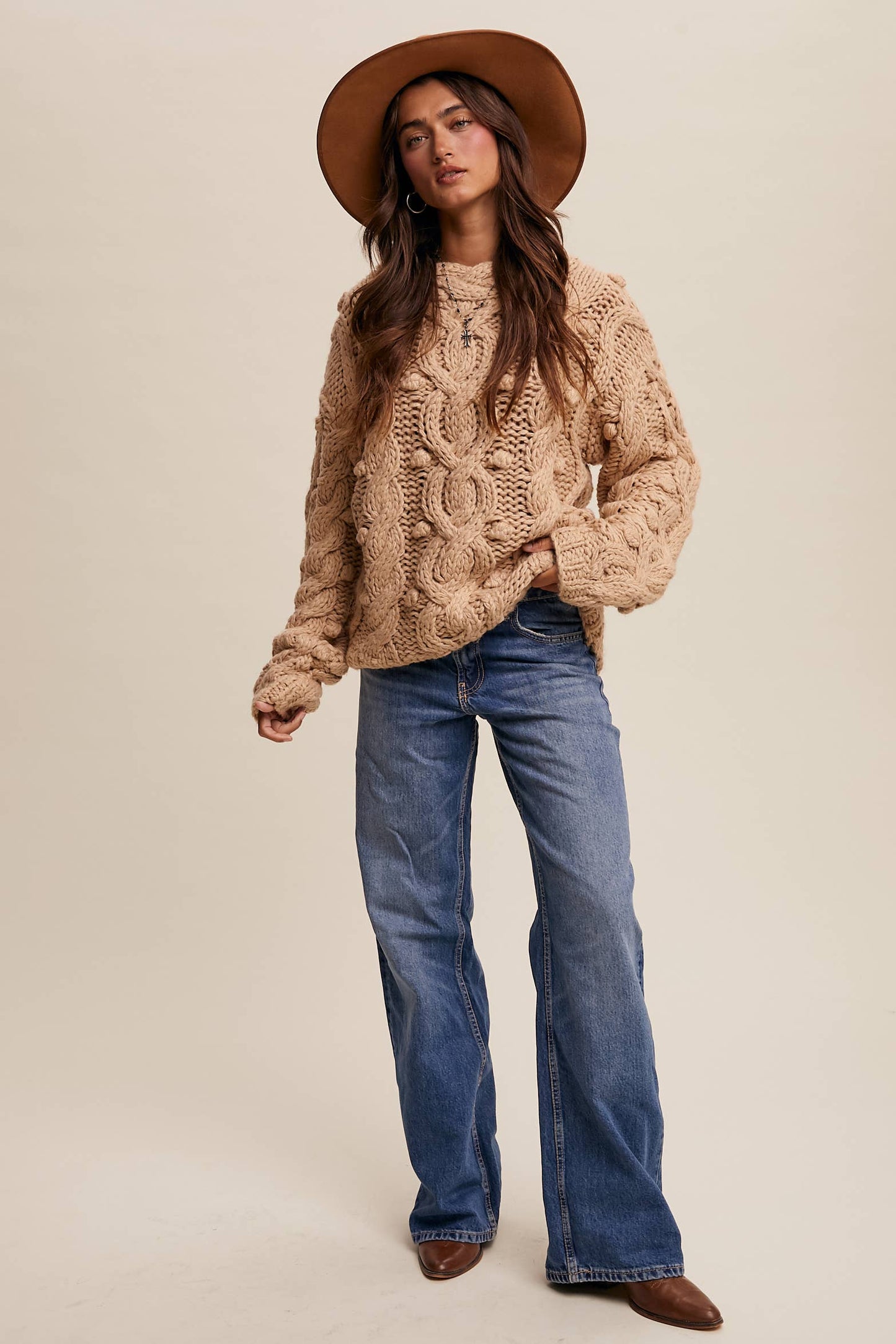 Chunky Cable Knit Sweater