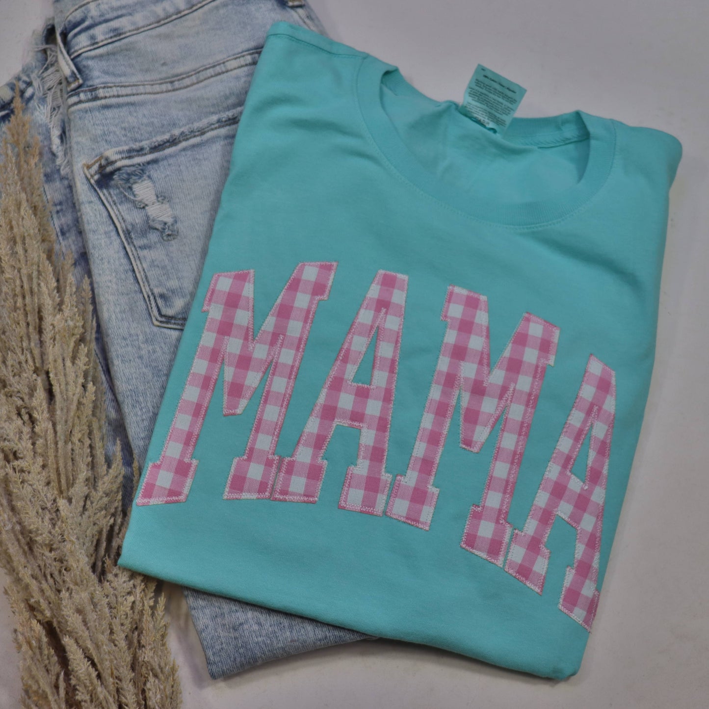 Pink Plaid Mama Mother's Day Shirt