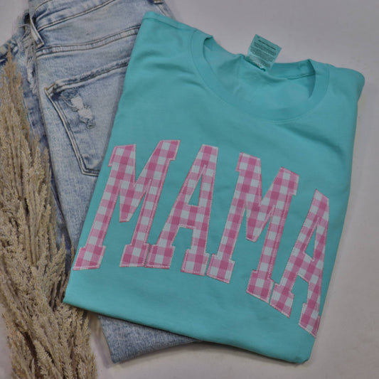 Pink Plaid Mama Mother's Day Shirt