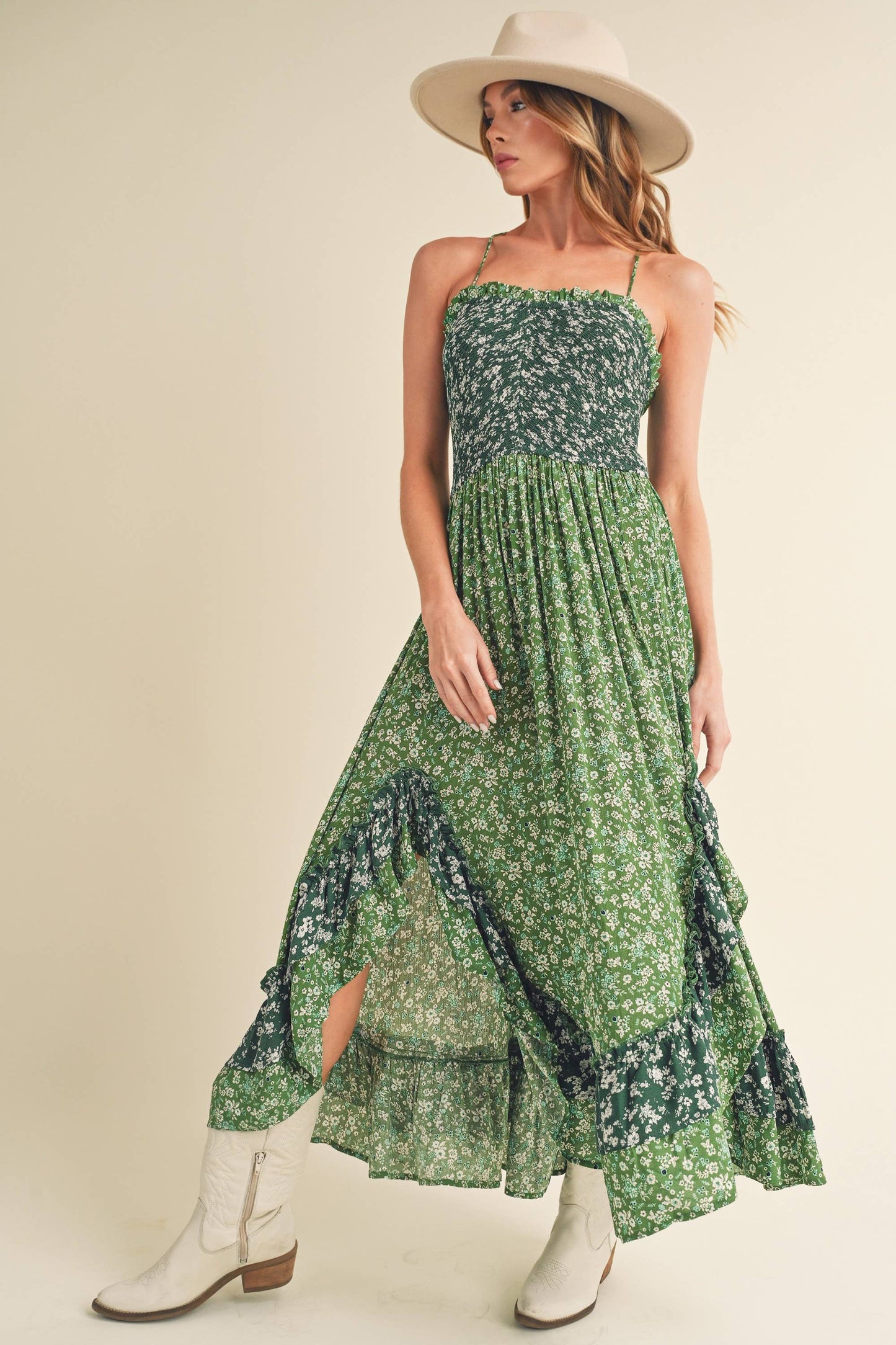 Green Ruffle Dress