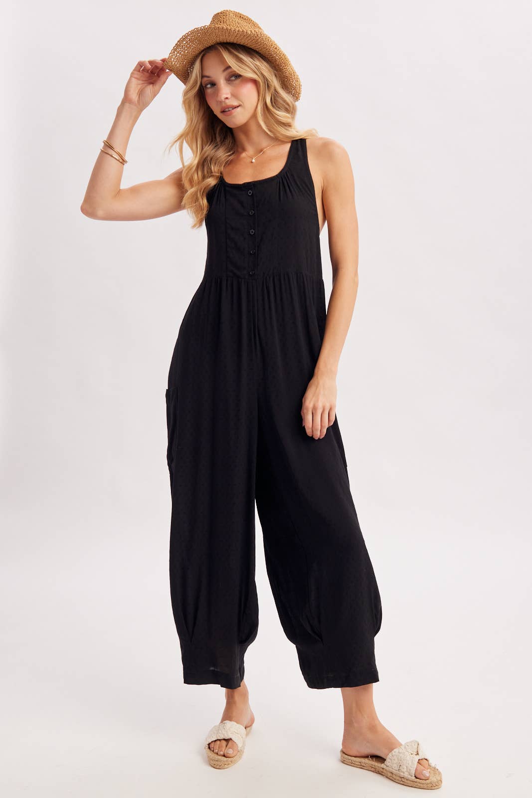BOHO CROSS-BACK JUMPSUIT