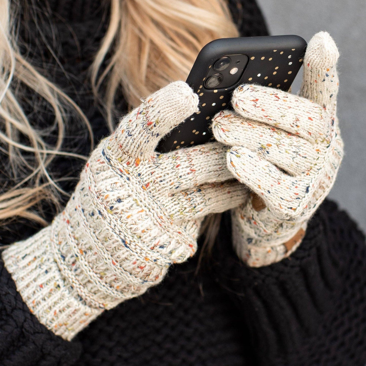 CC Cozy Confetti Tech Screen Gloves ( G-33 )