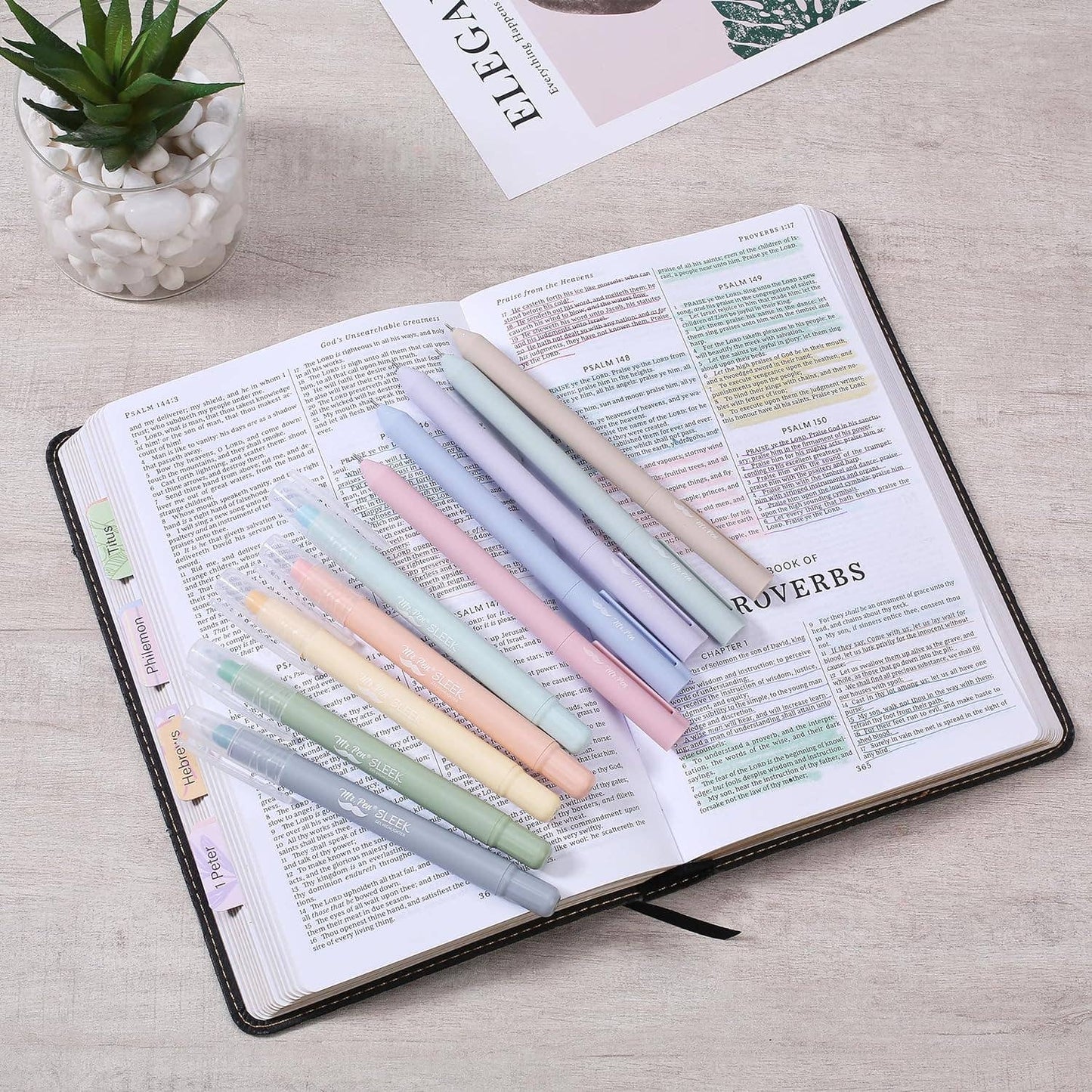 Mr. Pen No Bleed Bible Highlighters & Pens