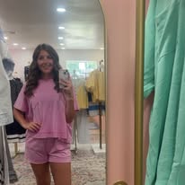 Acid Washed Oversized Shorts Set