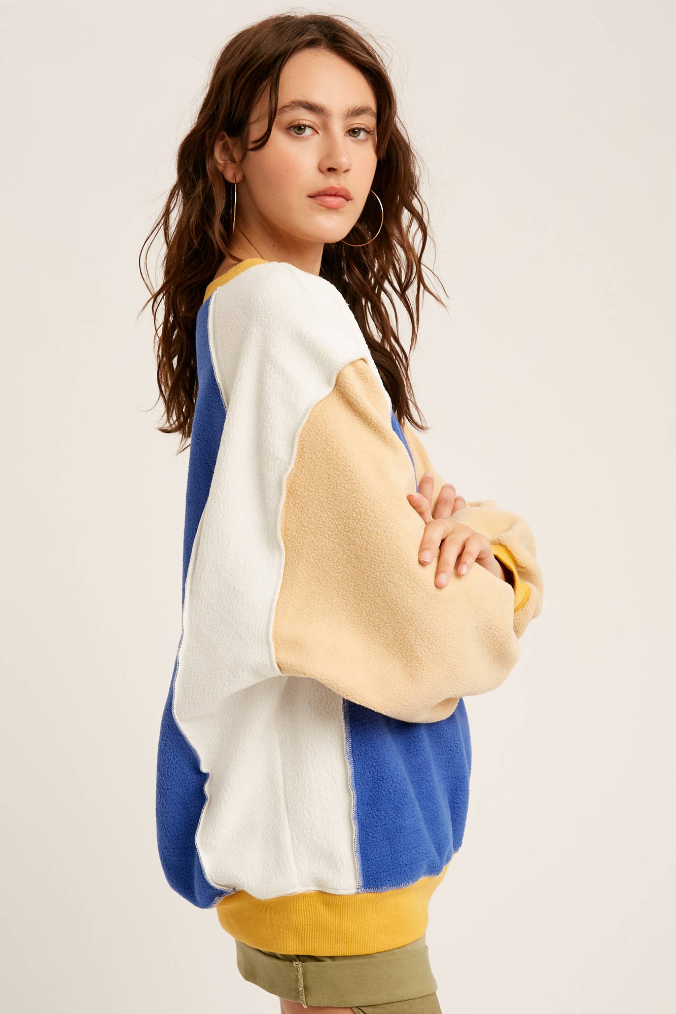 Colorblock Fleece Pullover