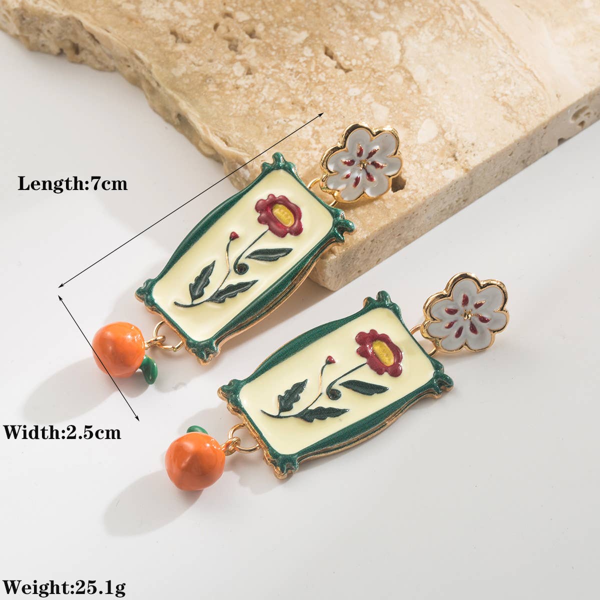 Flower Pendant Earrings