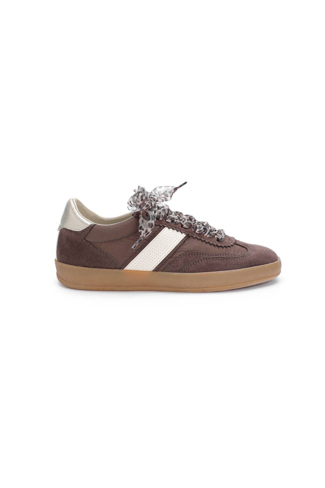 DIXIE SIDE STRAP LACE-UP COURT SNEAKERS
