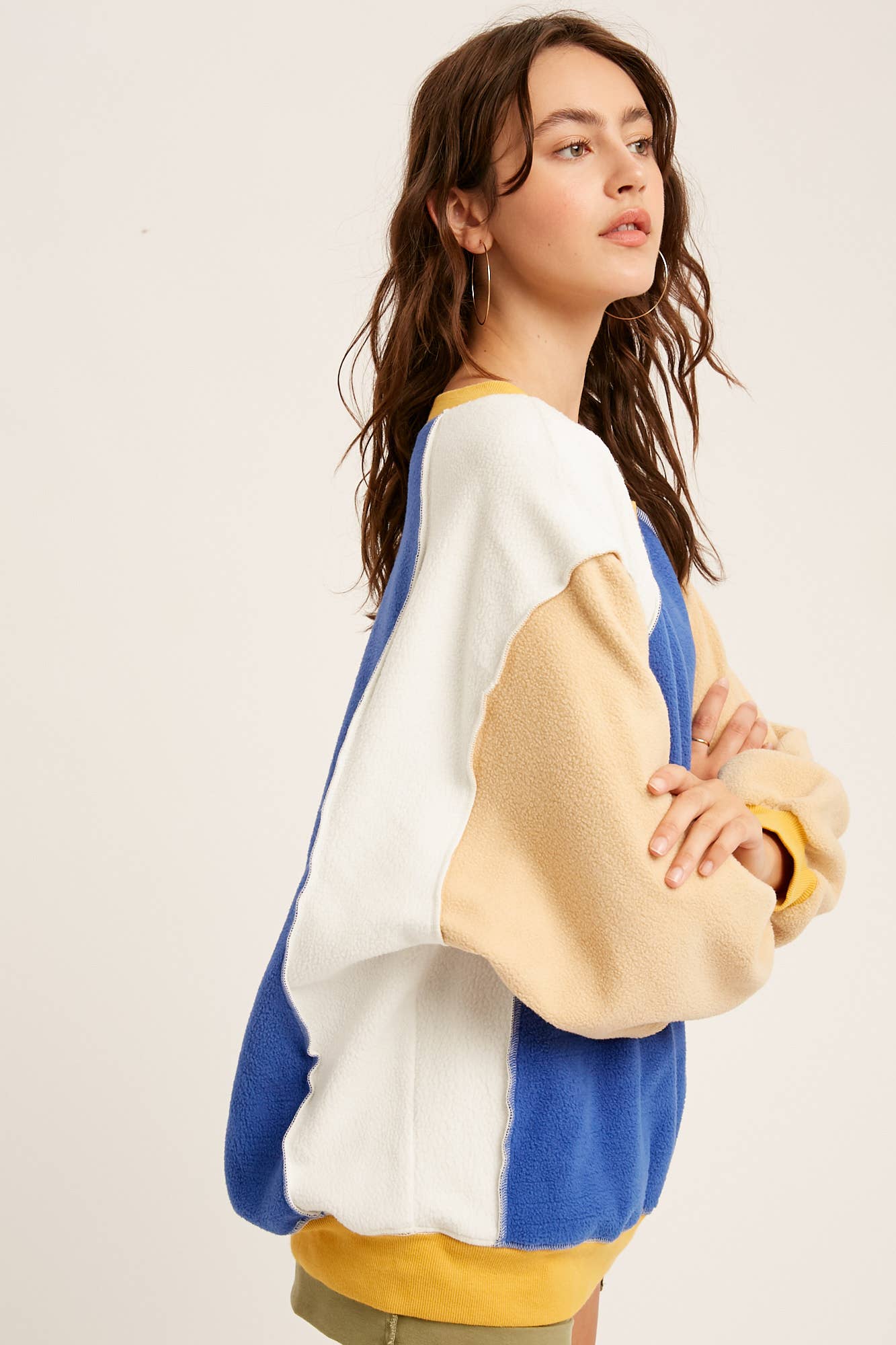 Colorblock Fleece Pullover