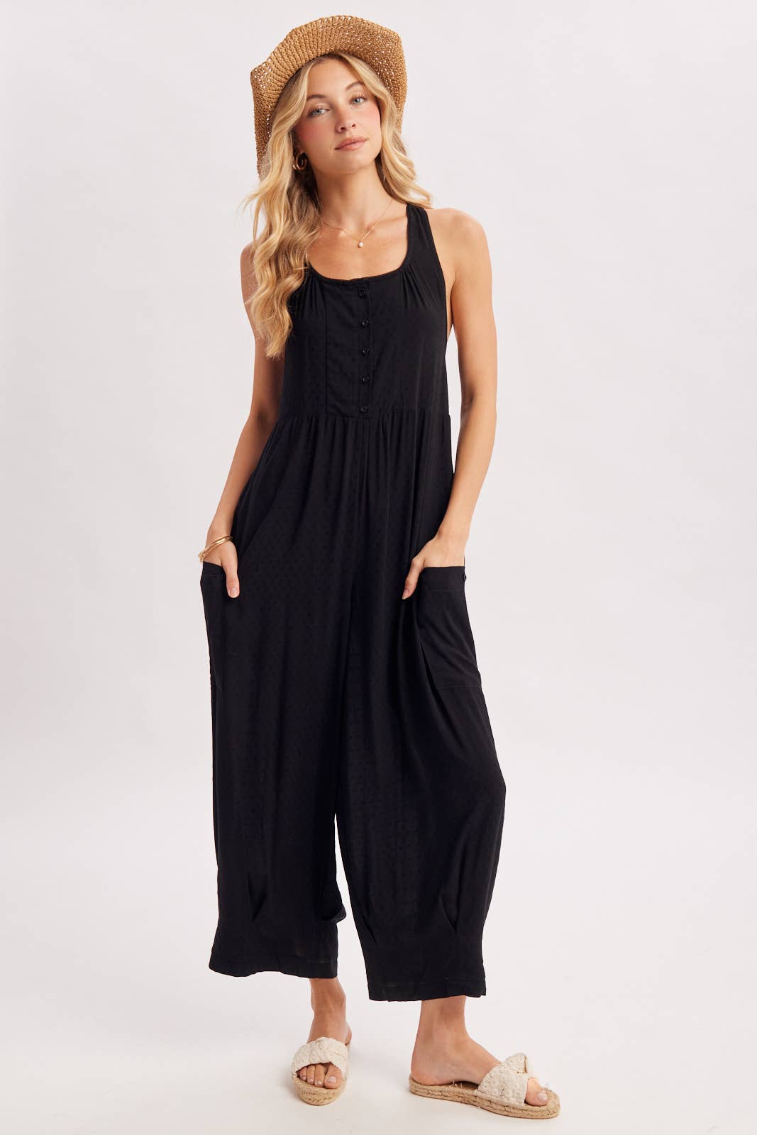 BOHO CROSS-BACK JUMPSUIT