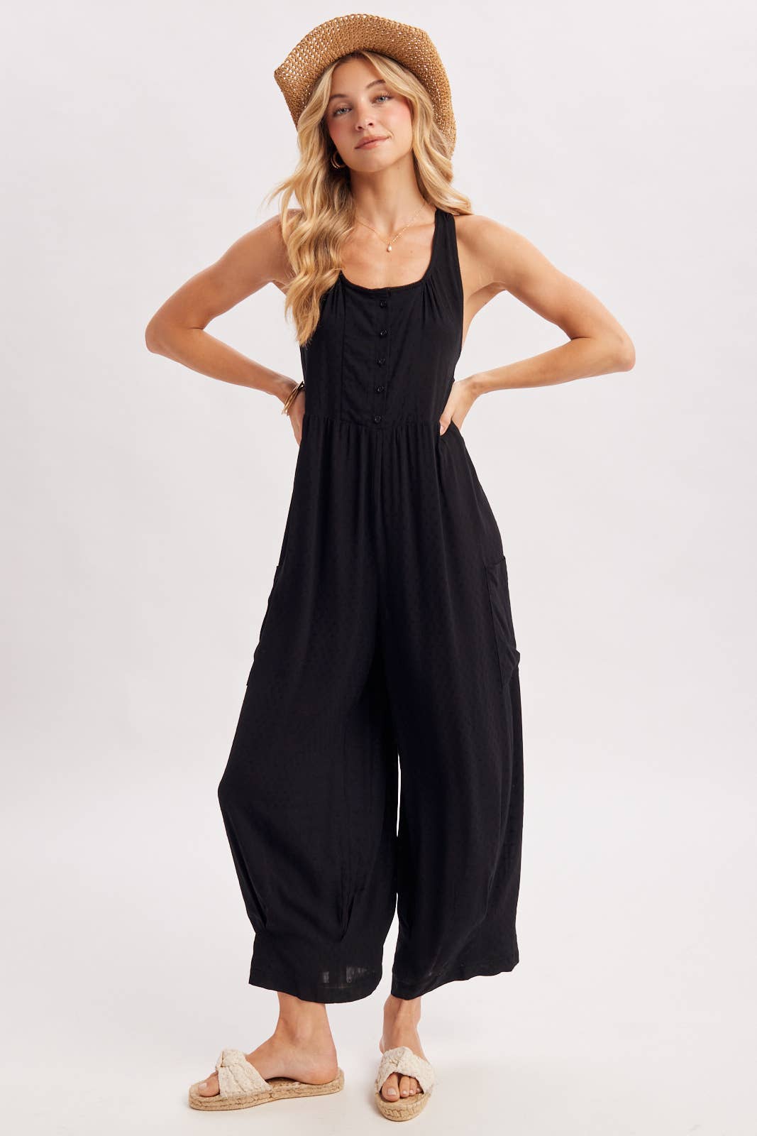 BOHO CROSS-BACK JUMPSUIT