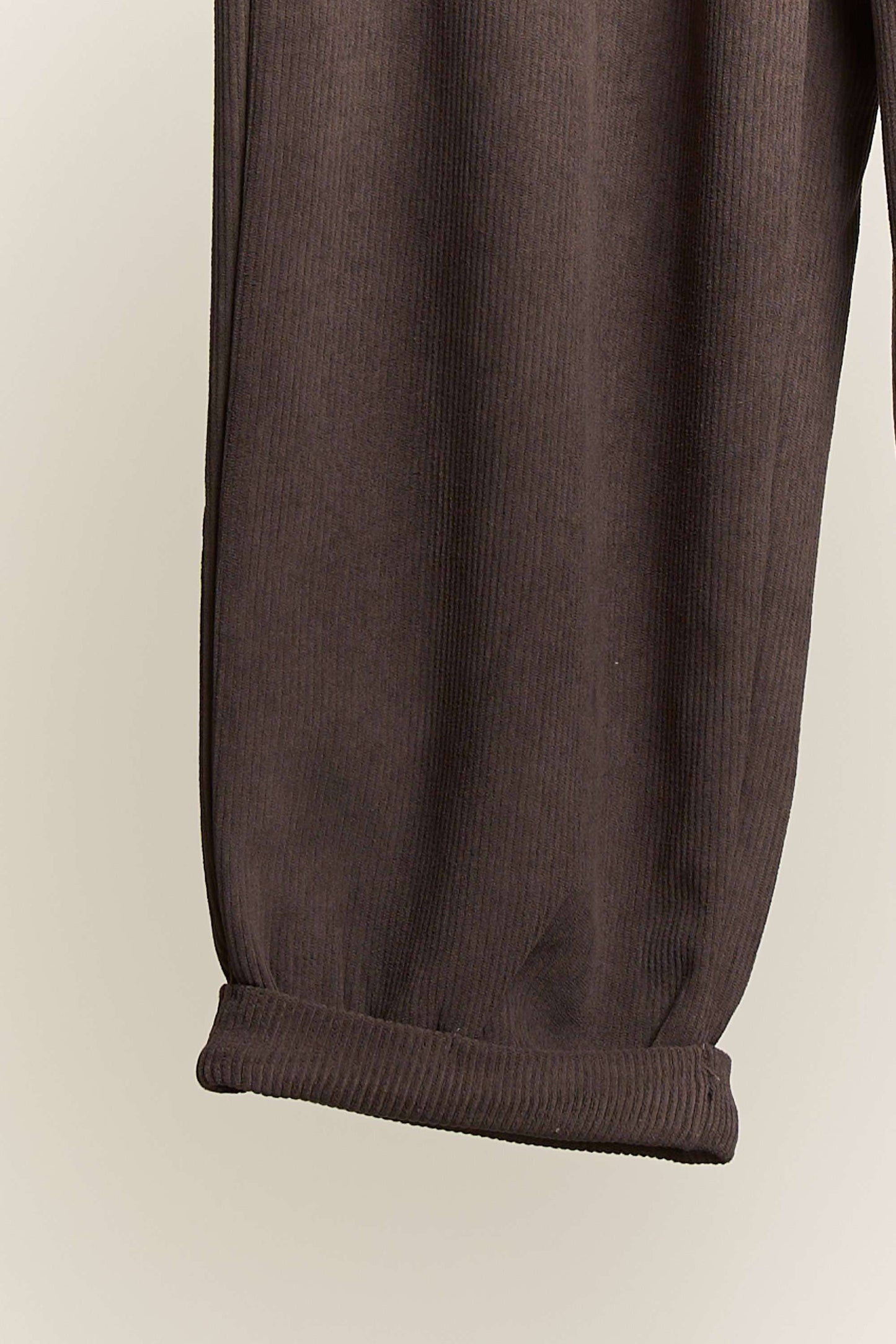 Daddy Fit Corduroy Baggy Pants with Elastic Waist