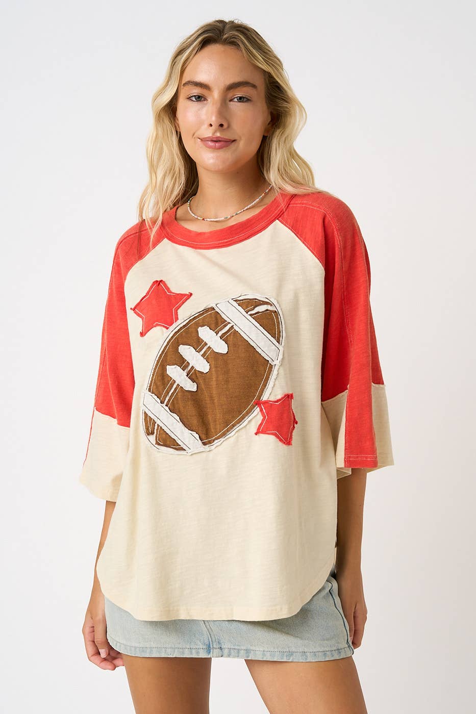 FOOTBALL PATCH COLOR BLOCK TOP