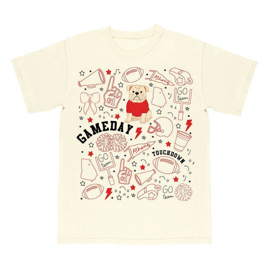 Athens Football Game Day Tee - Ivory