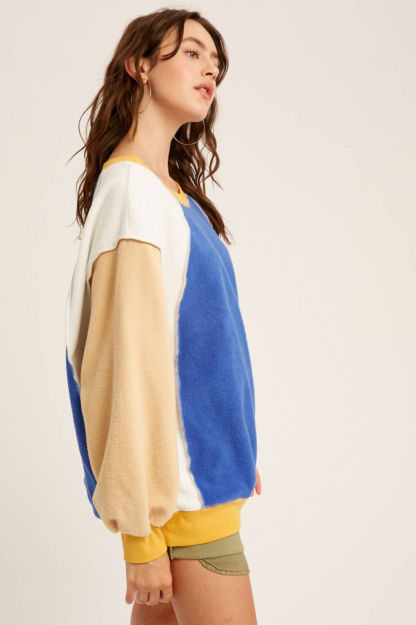Colorblock Fleece Pullover