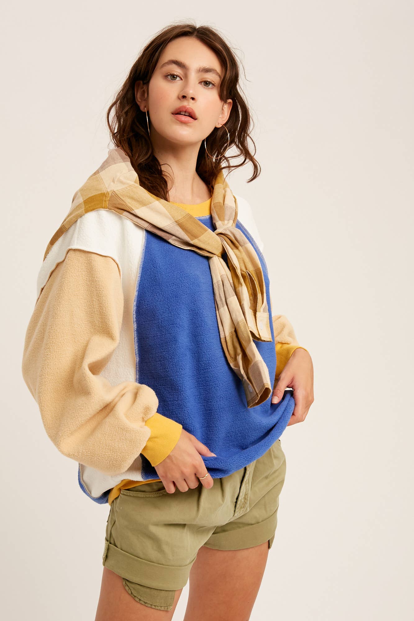 Colorblock Fleece Pullover