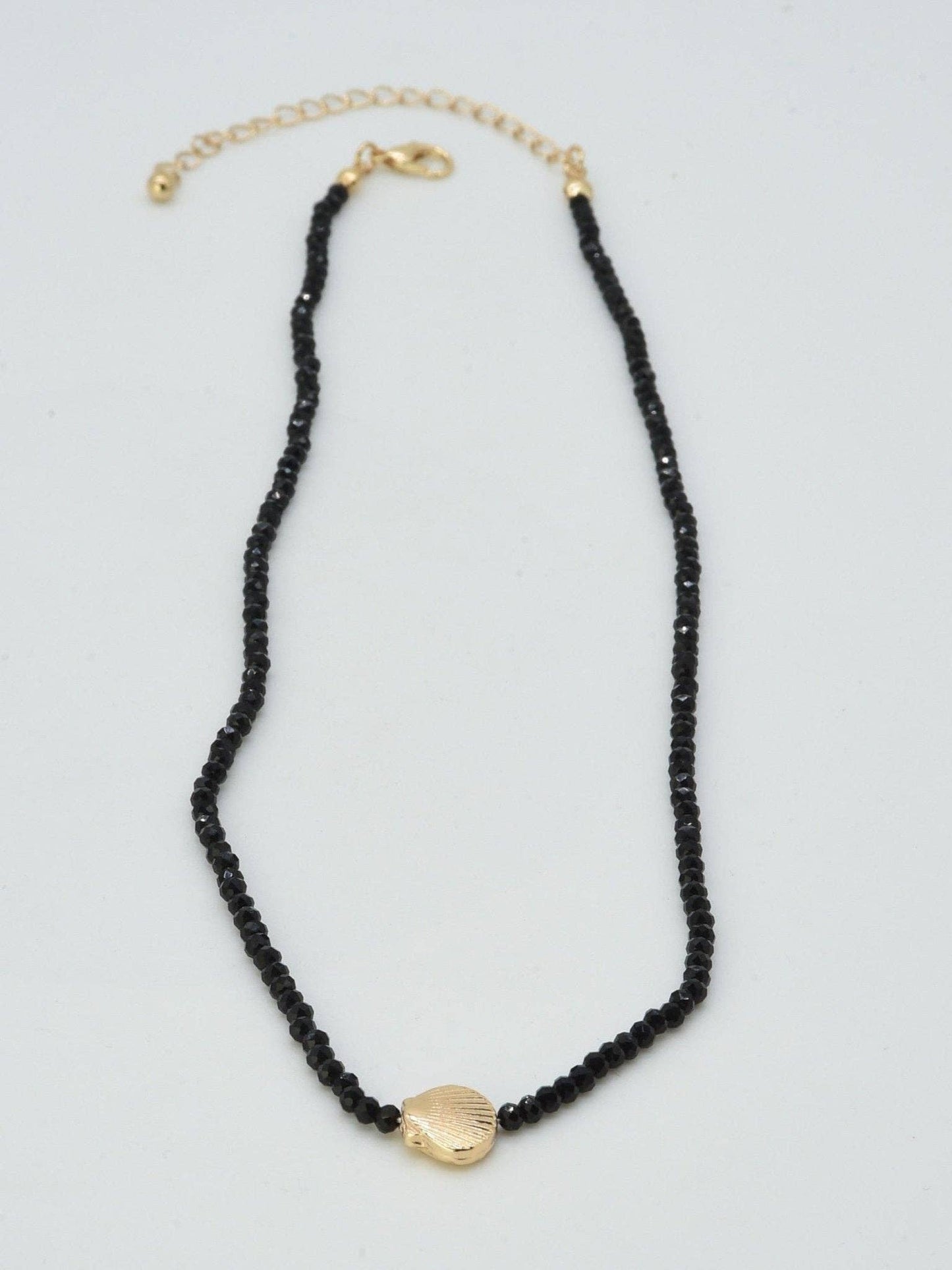 Beaded Shell Pendant Necklace