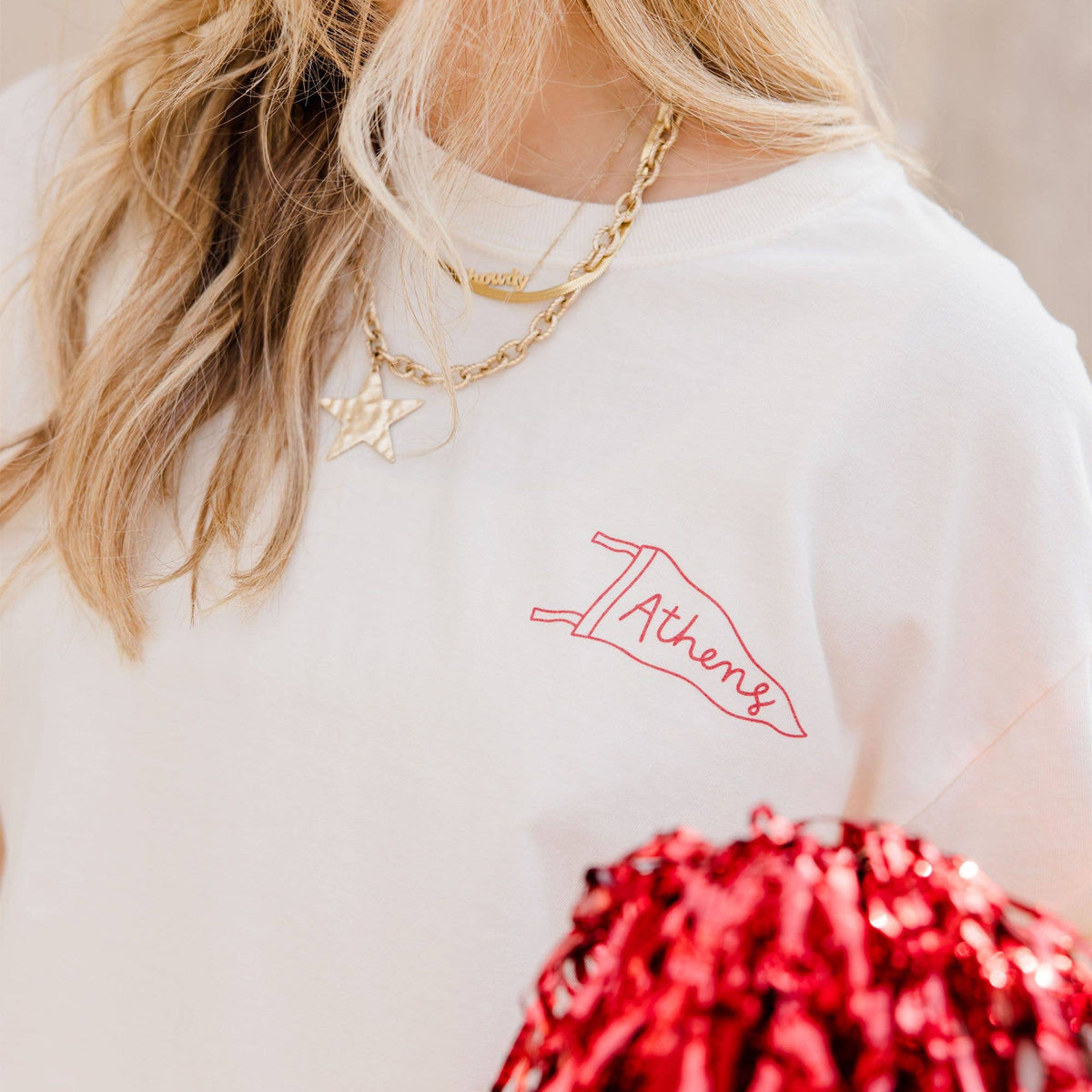 Athens Football Game Day Tee - Ivory