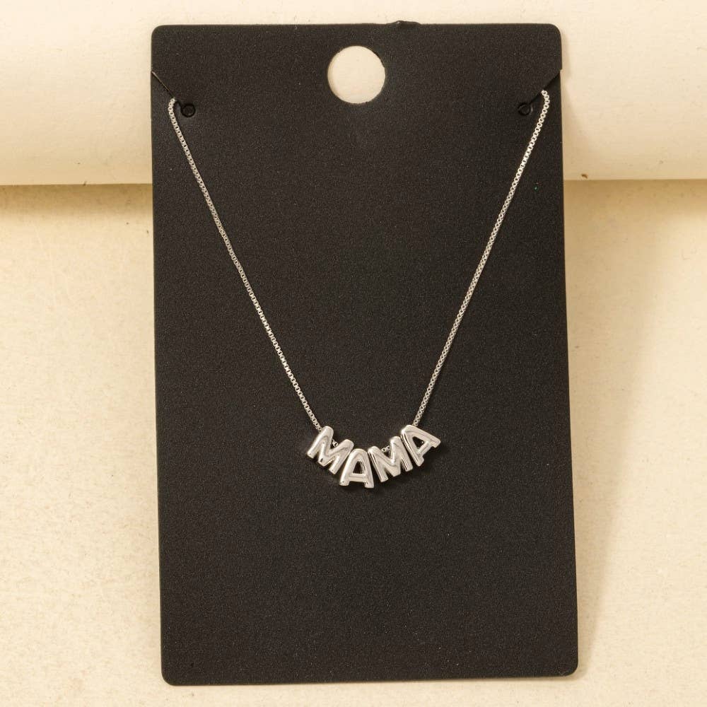 Gold Dipped Mama Letters Chain Necklace