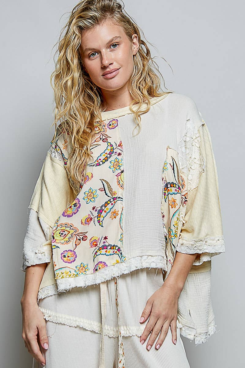 Double Gauze Floral Top