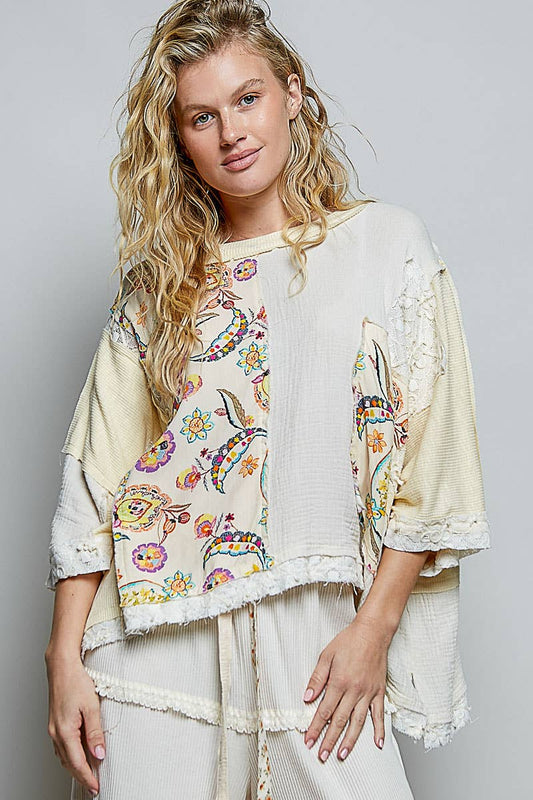 Double Gauze Floral Top