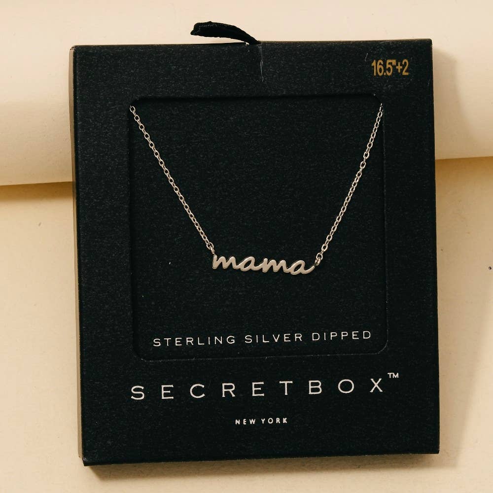 Gold Dipped Dainty Mama Pendant Necklace