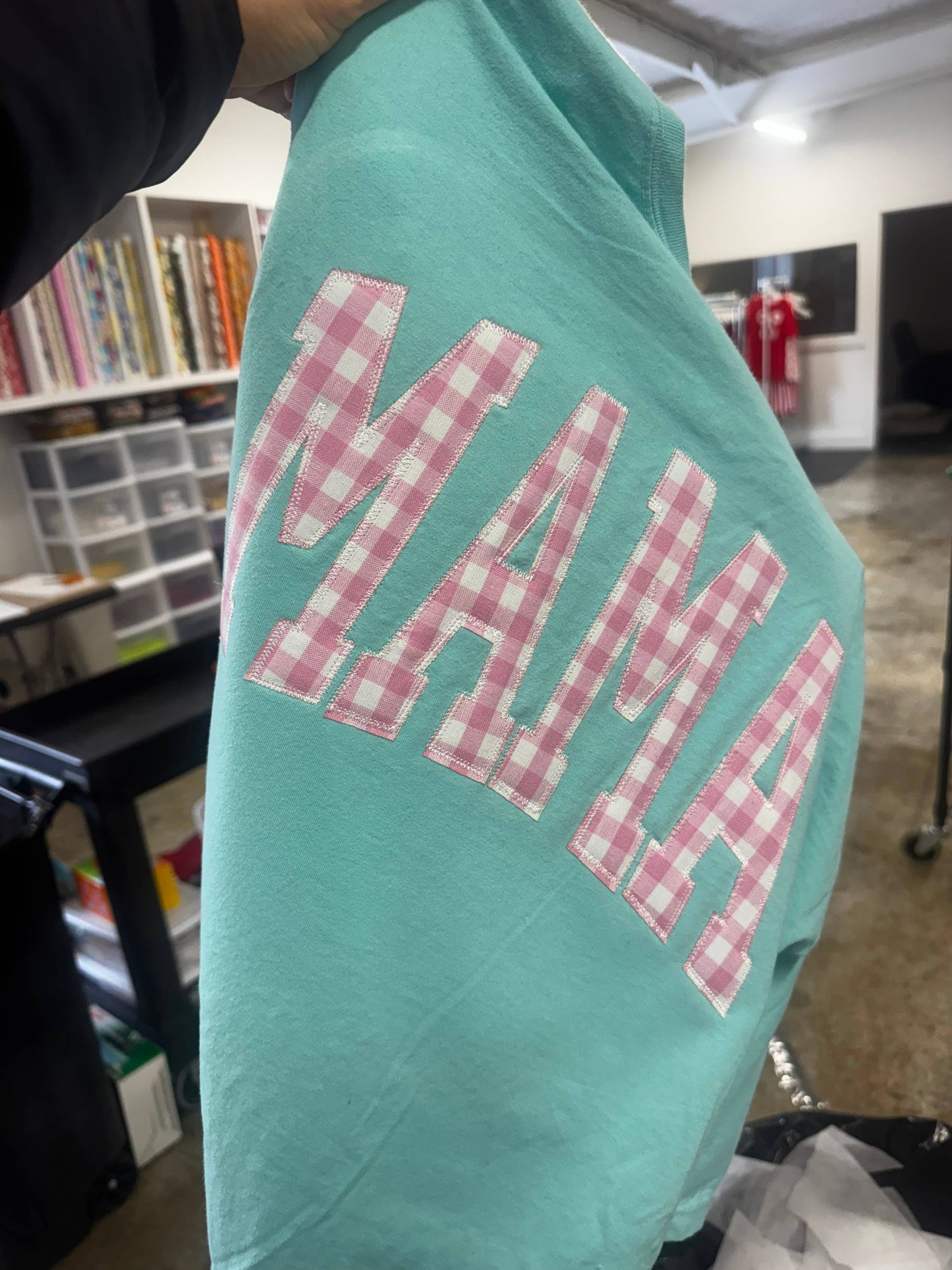 Pink Plaid Mama Mother's Day Shirt