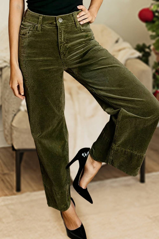 Corduroy High Waist Wide Leg Festive Pants
