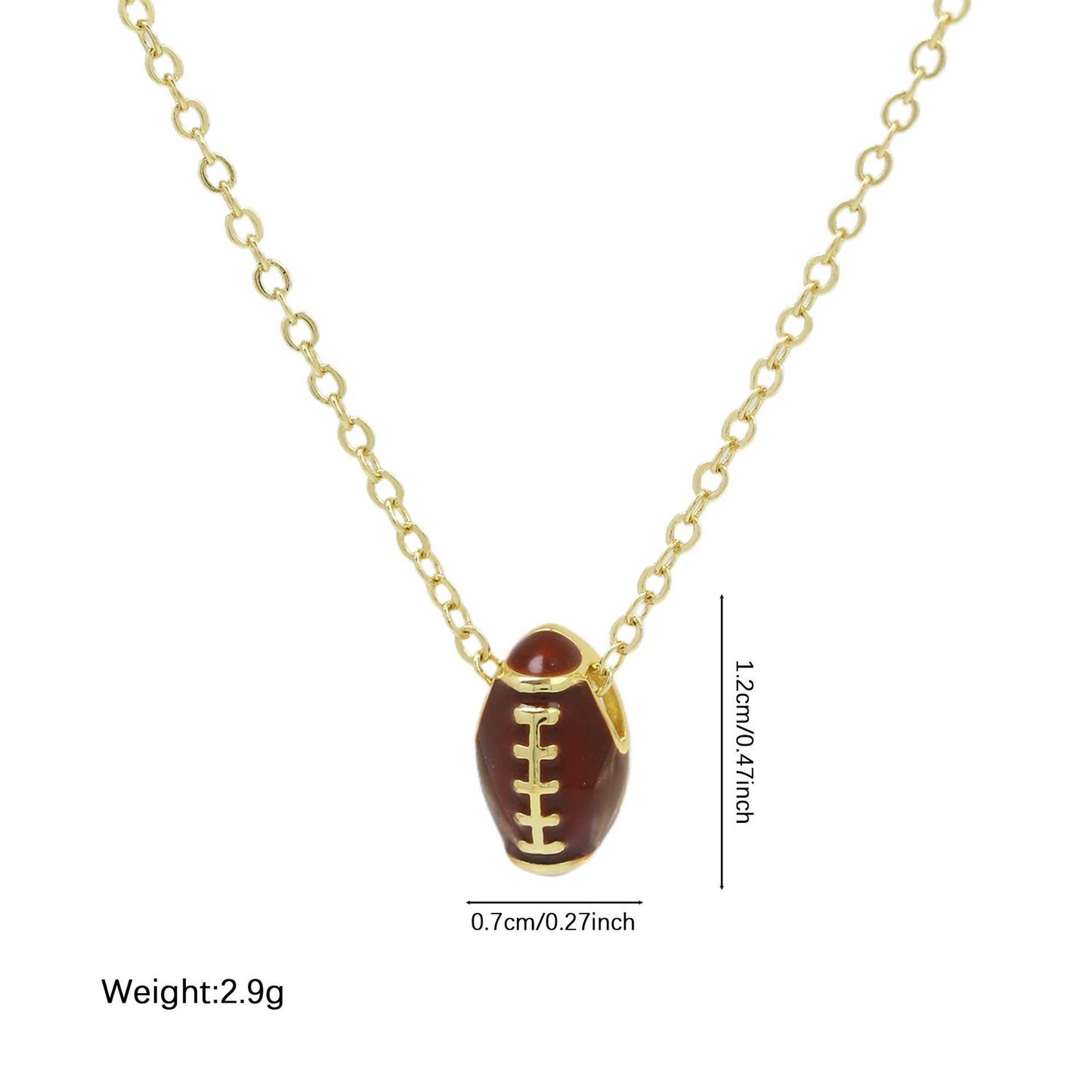 GAMEDAY CHARM STAINLESS STEEL NECKLACE