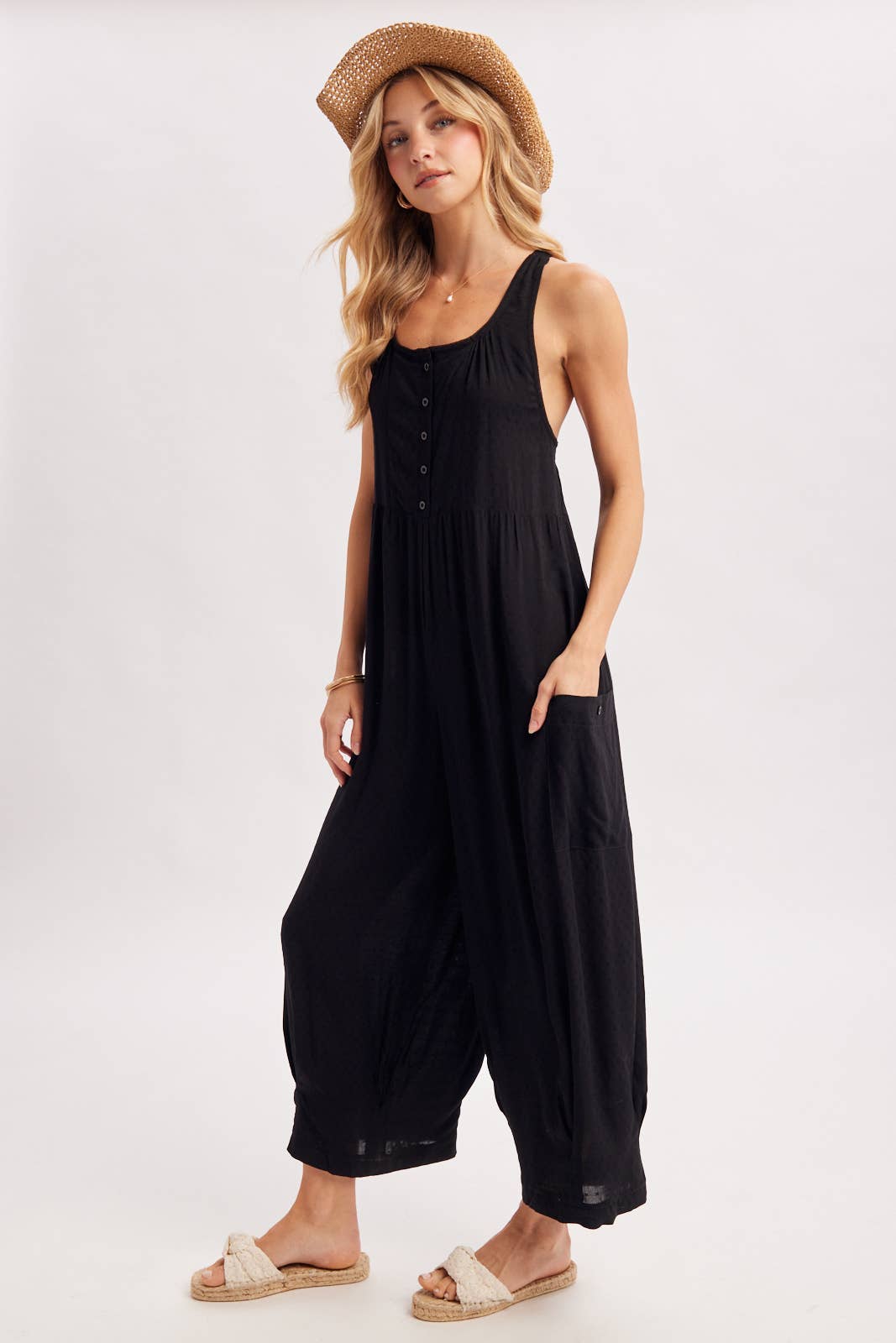 BOHO CROSS-BACK JUMPSUIT