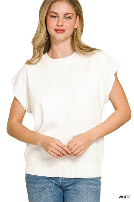 Round Neck Short Sleeve Sweater