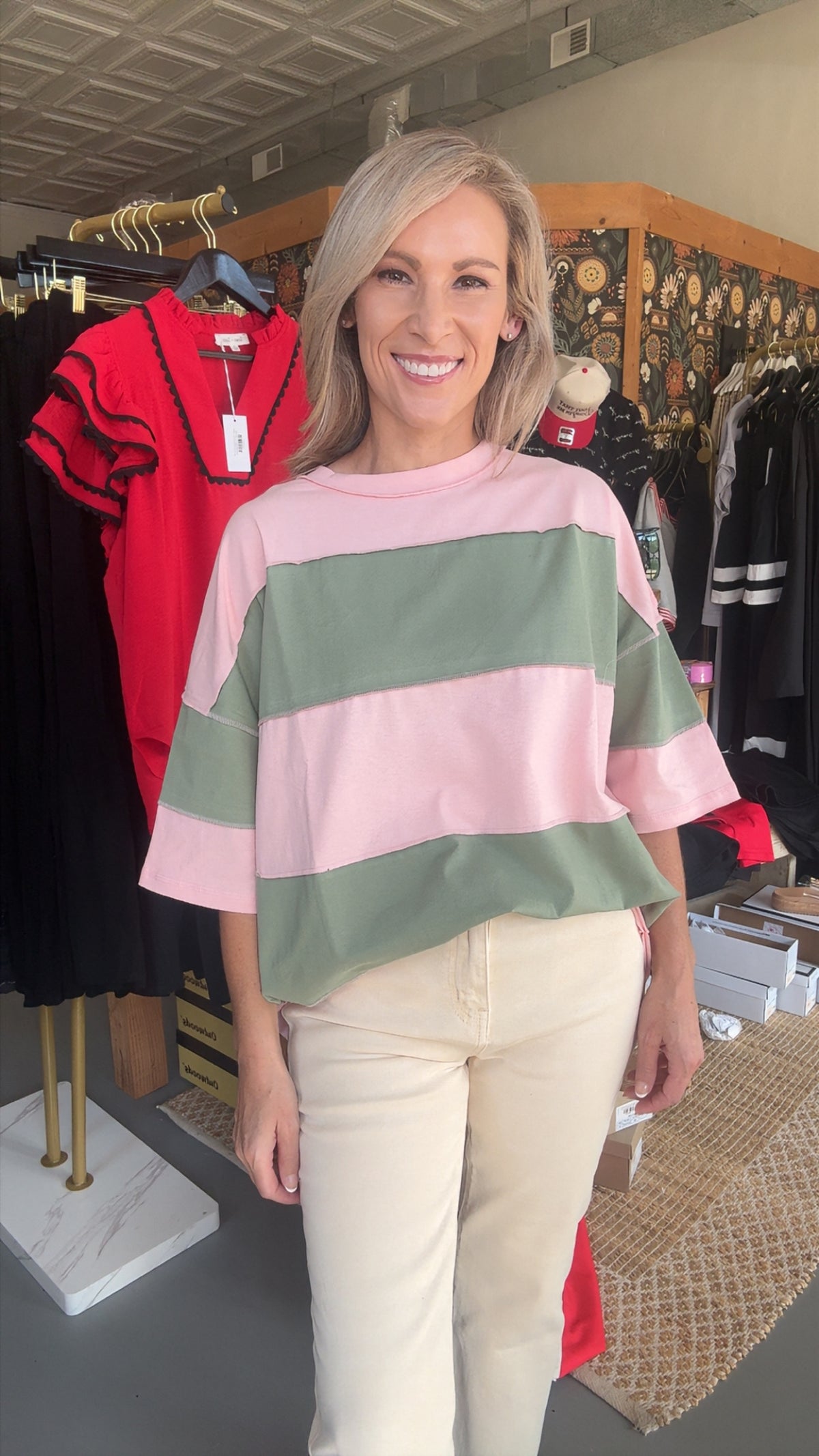 Polly Color Block Top