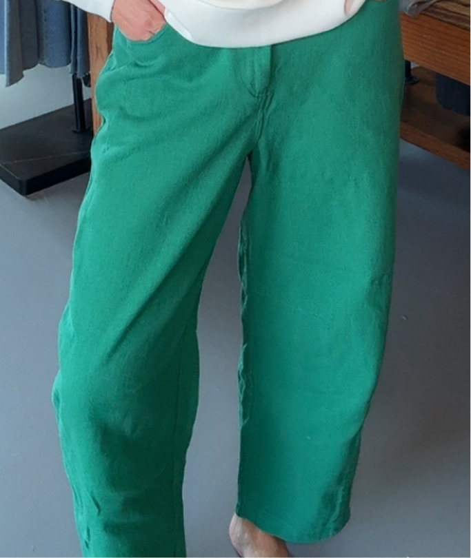 Solid Wide Leg Casual Pants
