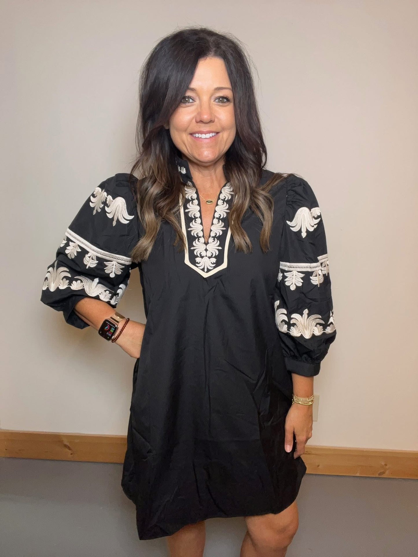 Puff Sleeve Mini Dress