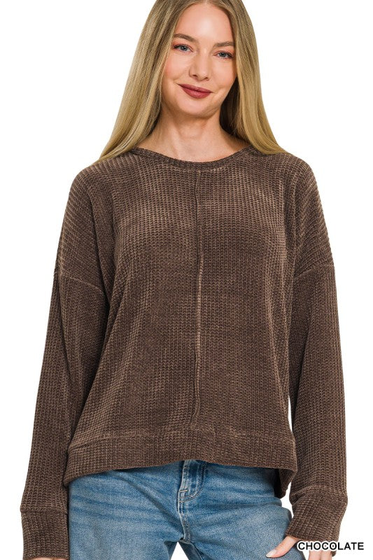 Chenille Waffle Sweater