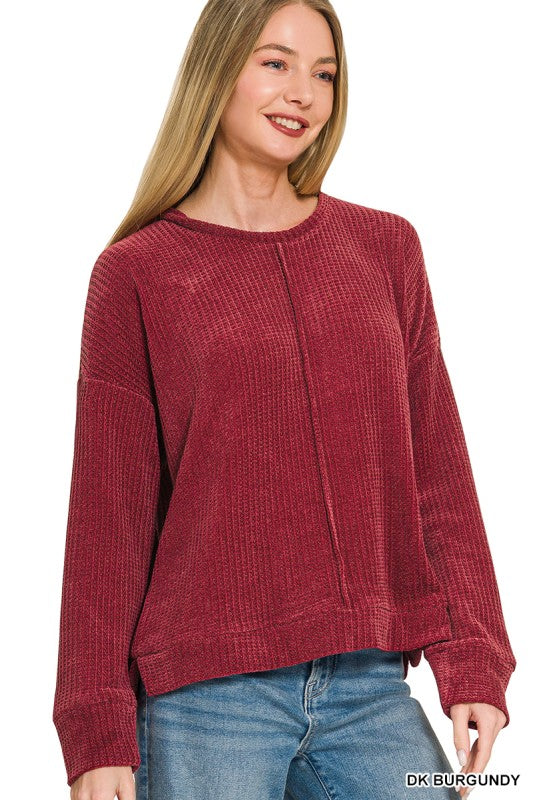Chenille Waffle Sweater