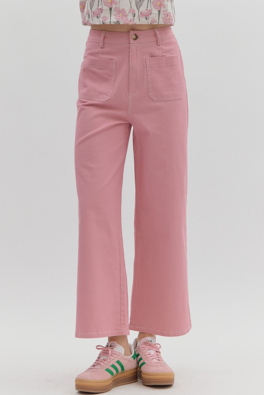 Woven High-waist Pants