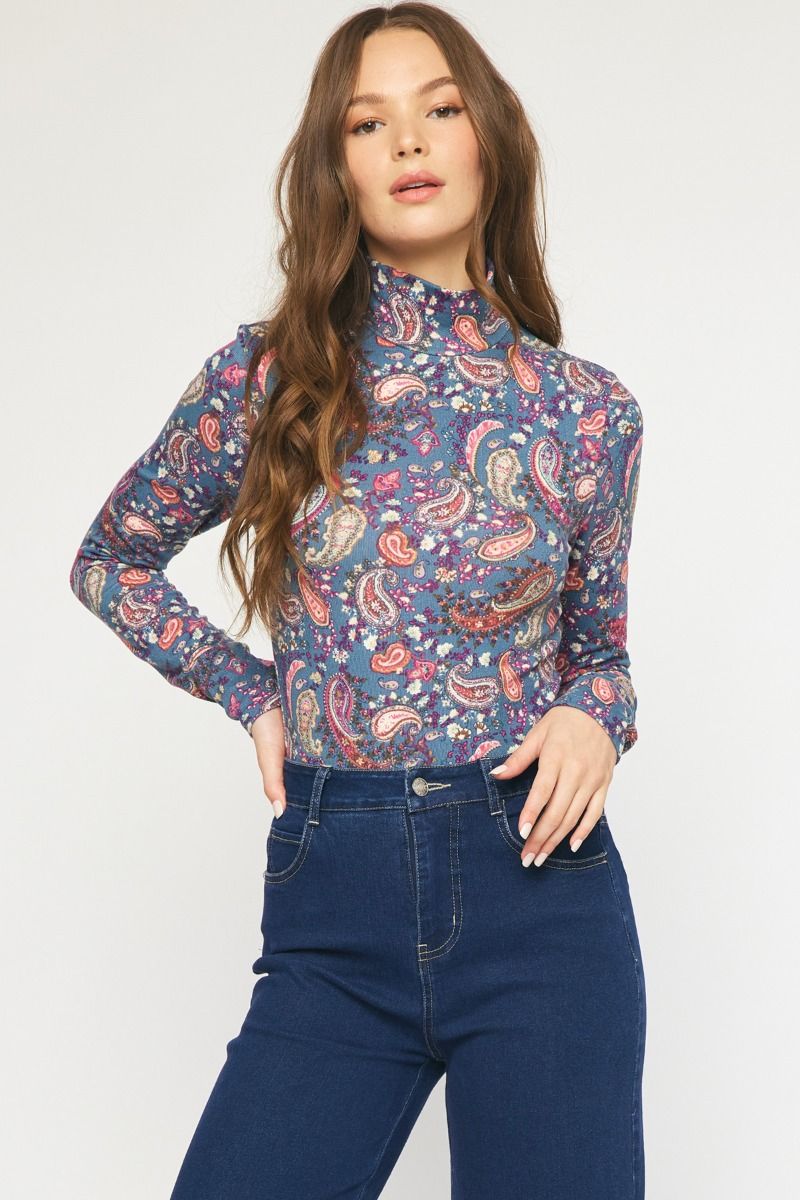 Paisley Print Body Suit