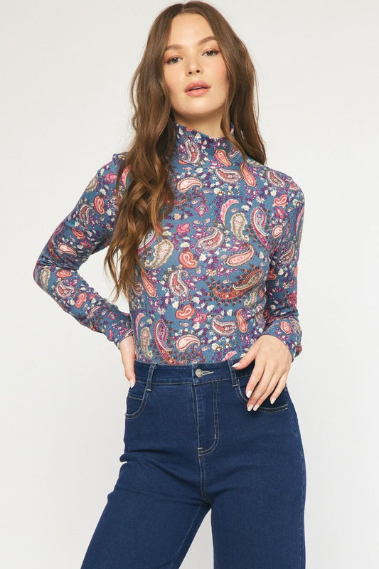 Paisley Print Body Suit