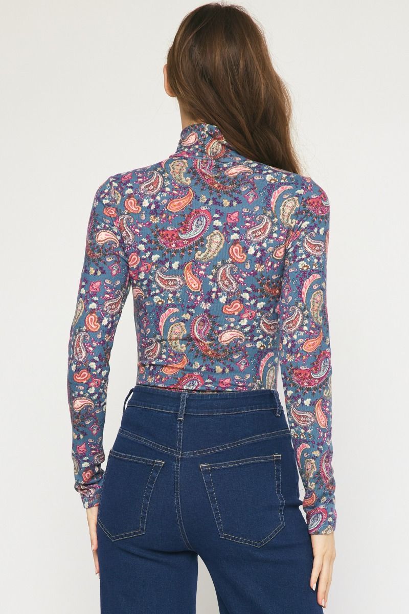 Paisley Print Body Suit
