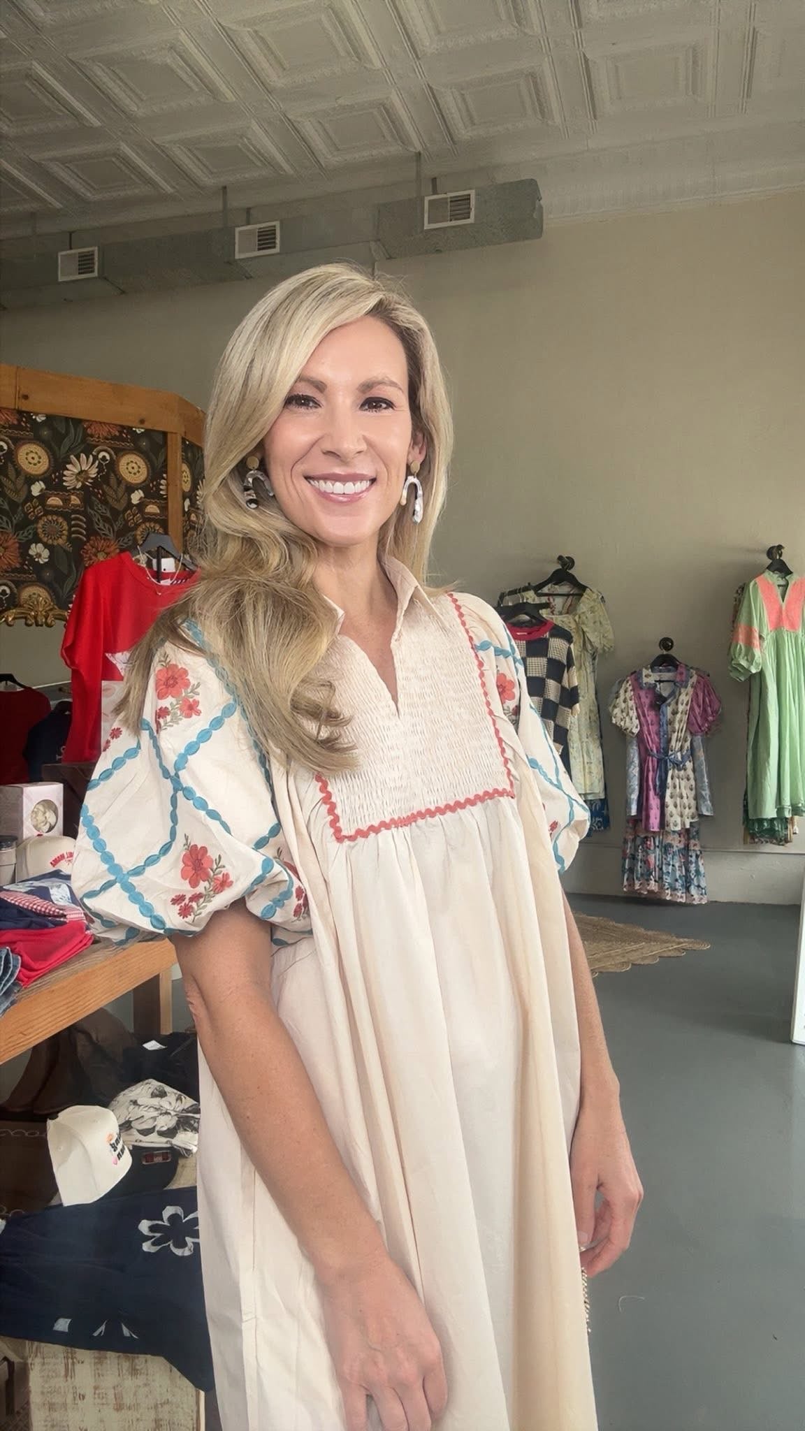 Cotton Poplin Midi Dress