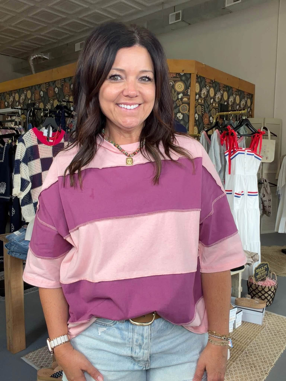 Polly Color Block Top