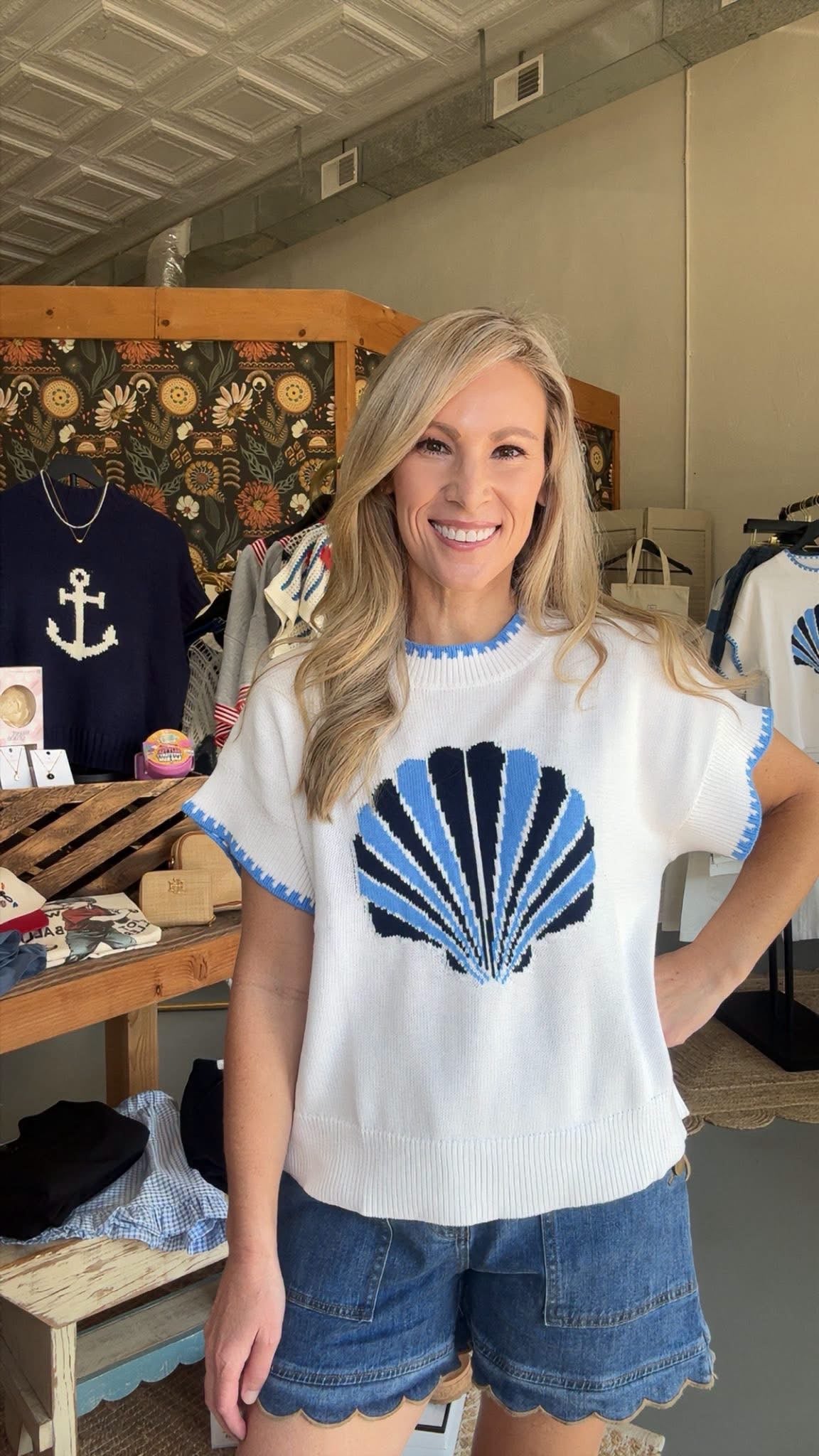 Seashell Sweater Top