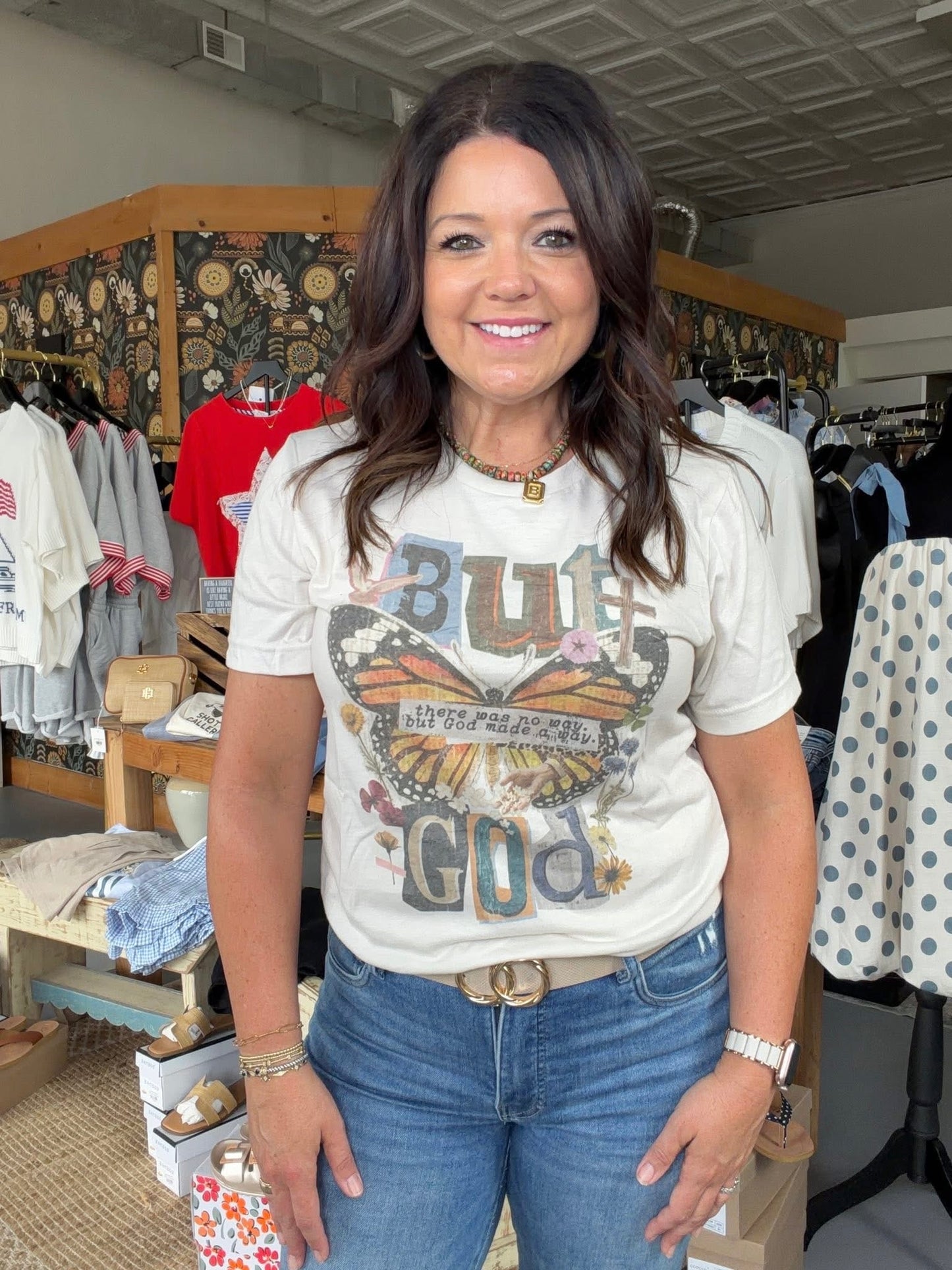 Boho Butterfly God Graphic Tee