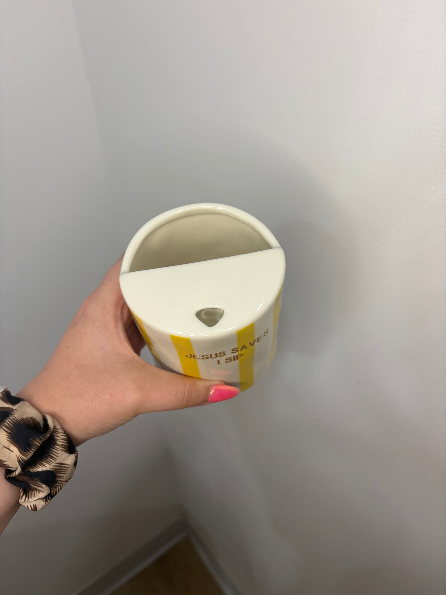 | "Jesus Saves I Sip" Coffee Cup