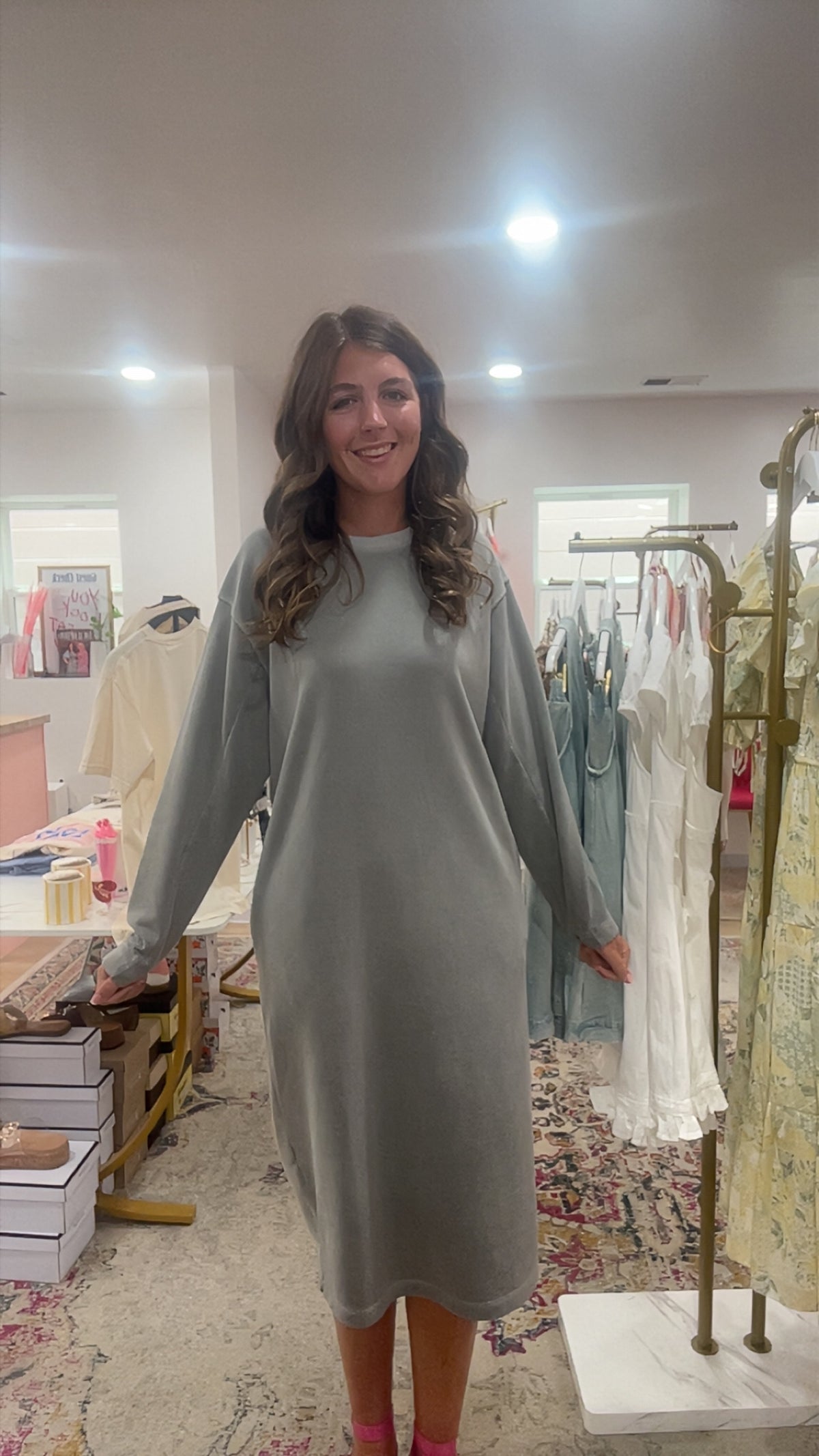 Soft Fleece Sweatshirt Dress