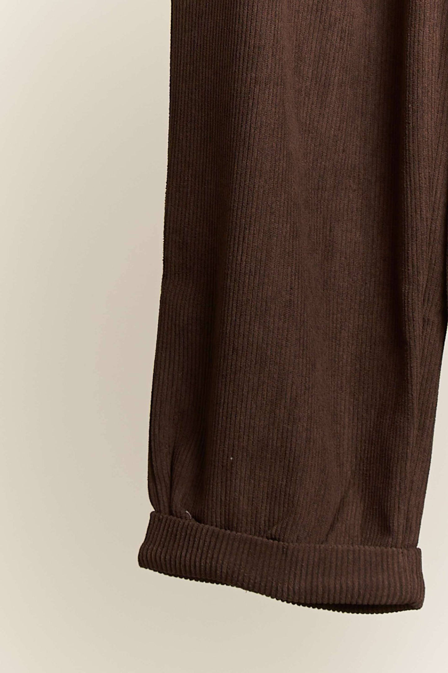 Daddy Fit Corduroy Baggy Pants with Elastic Waist