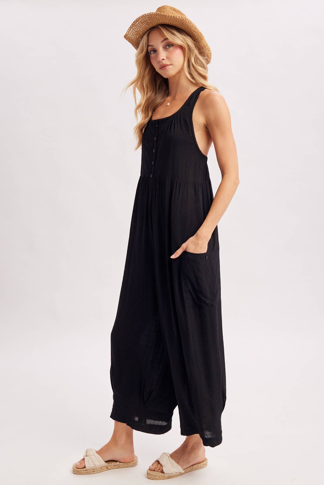BOHO CROSS-BACK JUMPSUIT